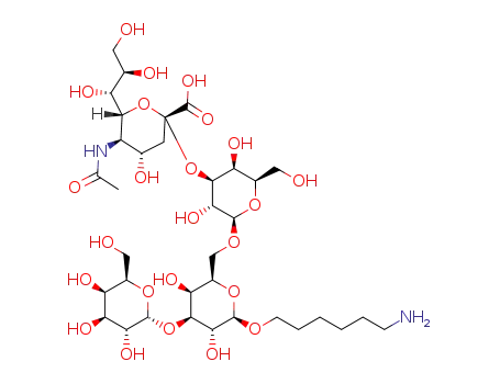 6-aminohexyl α-D-galactopyranosyl-(1→3)-[5-N-acetyl-α-D-neuraminyl-(2→3)-β-D-galactopyranosyl-(1→6)]-β-D-galactopyranoside