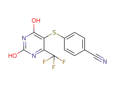 4-((2,4-dihydroxy-6-(trifluoromethyl)pyrimidin-5-yl)thio)benzonitrile