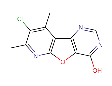 8-chloro-7,9-dimethylpyrido[3',2': 4,5]furo[3,2-d]pyrimidin-4-ol