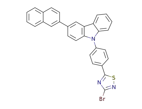 3-bromo-5-(4-(3-(naphthalen-2-yl)-9H-carbazol-9-yl)phenyl)-1,2,4-thiadiazole