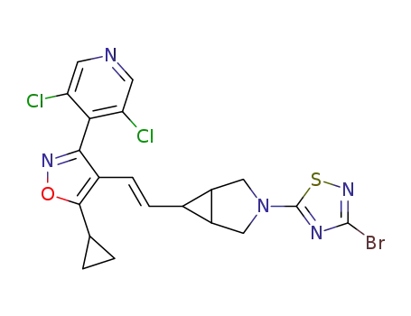 (E)-4-(2-(3-(3-bromo-1,2,4-thiadiazol-5-yl)-3-azabicyclo[3.1.0]hexan-6-yl)vinyl)-5-cyclopropyl-3-(3,5-dichloropyridin-4-yl)isoxazole
