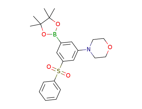 4-(3-(phenylsulfonyl)-5-(4,4,5,5-tetramethyl-1,3,2-dioxaborolan-2-yl)phenyl)morpholine