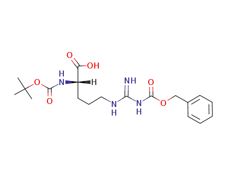 Molecular Structure of 51219-18-2 (BOC-ARG(Z)-OH)