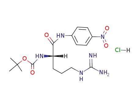 Molecular Structure of 99306-64-6 (NALPHA-(TERT-BUTOXYCARBONYL)-L-ARGININE 4-NITROANILIDE HYDROCHLORIDE)