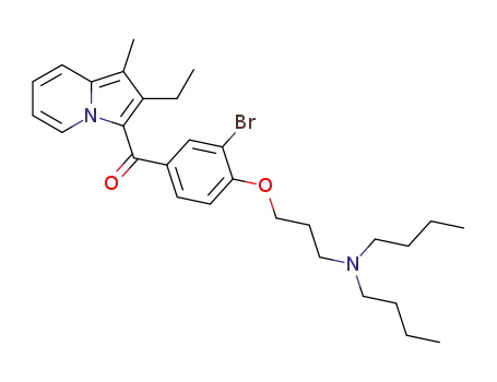 1-Methyl-2-ethyl-3-[4-(3-di-n-butylaminopropyl)-oxy-3-bromo-benzoyl]-indolizine