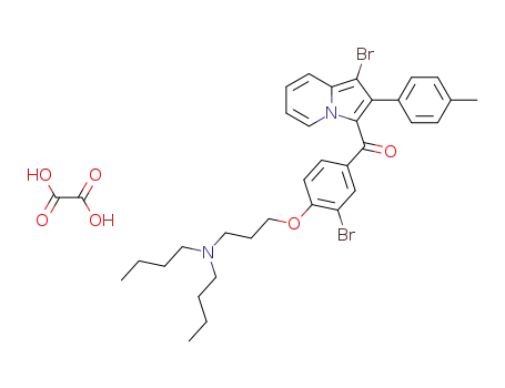 [3-Bromo-4-(3-dibutylamino-propoxy)-phenyl]-(1-bromo-2-p-tolyl-indolizin-3-yl)-methanone; compound with oxalic acid