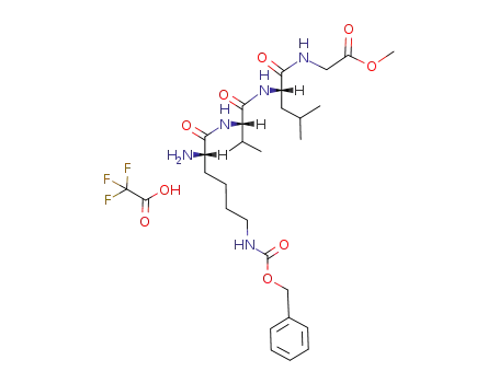 {(S)-2-[(S)-2-((S)-2-Amino-6-benzyloxycarbonylamino-hexanoylamino)-3-methyl-butyrylamino]-4-methyl-pentanoylamino}-acetic acid methyl ester; compound with trifluoro-acetic acid