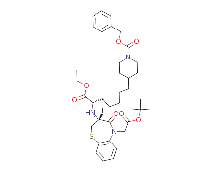 tert-butyl 3(R)-[6-(1-benzyloxycarbonyl-4-piperidyl)-1(S)-ethoxycarbonylhexyl]amino-4-oxo-2,3,4,5-tetrahydro-1,5-benzothiazepine-5-acetate