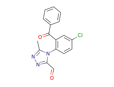 Molecular Structure of 36916-20-8 (4-(2-Benzoyl-4-chlorophenyl)-5-Methyl-4H-1,2,4-triazole-3-carboxaldehyde)