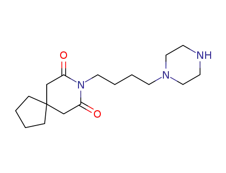 Molecular Structure of 80827-59-4 (8-Azaspiro[4.5]decane-7,9-dione, 8-[4-(1-piperazinyl)butyl]-)