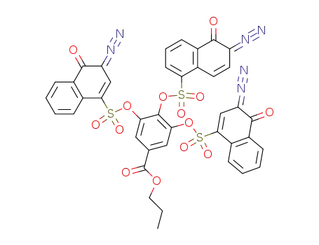 3,5-Bis-(3-diazo-4-oxo-3,4-dihydro-naphthalene-1-sulfonyloxy)-4-(6-diazo-5-oxo-5,6-dihydro-naphthalene-1-sulfonyloxy)-benzoic acid propyl ester