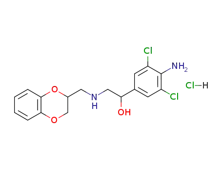 4-amino-3,5-dichloro-α-(1,4-benzodioxan-2-methylaminomethyl)benzenemethanol hydrochloride