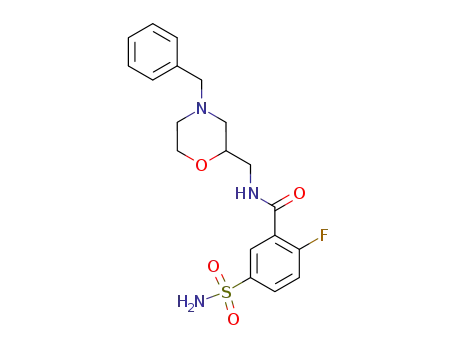 N-<(4-benzyl-2-morpholinyl)methyl>-2-fluoro-5-sulfamoylbenzamide