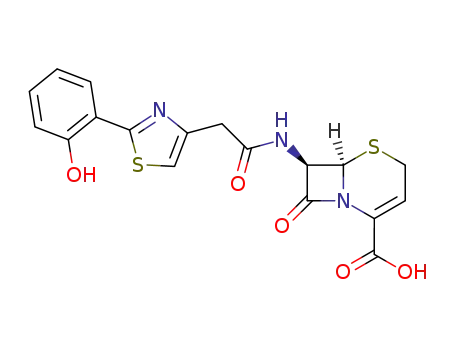 (6R,7R)-7-<2-(2-hydroxyphenyl)-4-thiazolyl>acetylamino-8-oxo-5-thia-1-azabicyclo<4.2.0>oct-2-ene-2-carboxylic acid