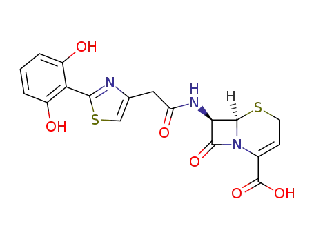 (6R,7R)-7-<2-(2,6-dihydroxyphenyl)-4-thiazolyl>acetylamino-8-oxo-5-thia-1-azabicyclo<4.2.0>oct-2-ene-2-carboxylic acid