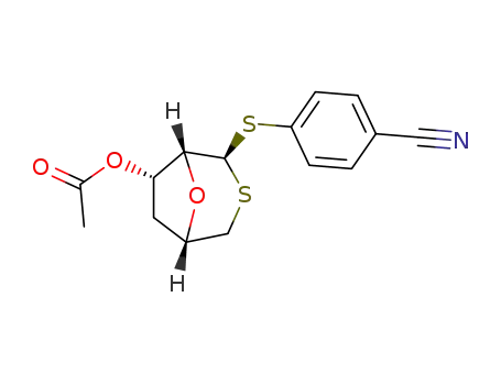4-cyanophenyl 3-O-acetyl-2,5-anhydro-4-deoxy-1,6-dithio-α-D-xylo-hexoseptanoside