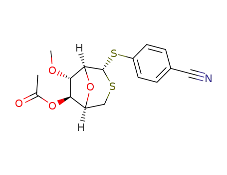 4-cyanophenyl 4-O-acetyl-2,5-anhydro-3-O-methyl-1,6-dithio-α-L-guloseptanoside