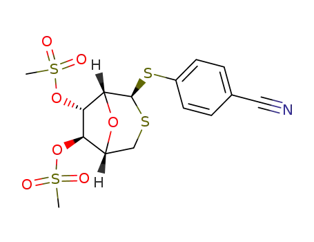 4-cyanophenyl 2,5-anhydro-3,4-di-O-methanesulfonyl-1,6-dithio-α-D-glucoseptanoside