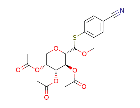 3,4,5-tri-O-acetyl-2,6-anhydro-D-mannose S-4-cyanophenyl O-methyl monothiohemiacetal