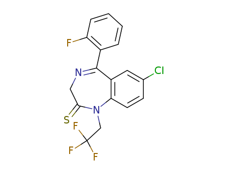 7-chloro-5-(2-fluorophenyl)-1-(2,2,2-trifluoroethyl)-3h-1,4-benzodiazepine-2-thione