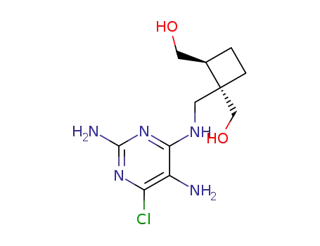 2,5-diamino-4-chloro-6-[1'α,2'β-bis(hydroxymethyl)cyclobutane-1'-yl]methylaminopyrimidine
