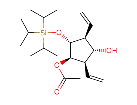 acetic acid 3-hydroxy-5-triisopropylsilanyloxy-2,4-divinyl-cyclopentyl ester