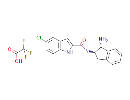 N-[(1R,2R)-1-amino-2,3-dihydro-1H-inden-2-yl]-5-chloro-1H-indole-2-carboxamide trifluoroacetic acid salt