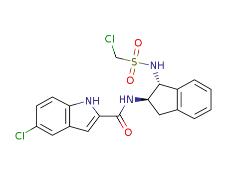5-chloro-N-((1R,2R)-1-([(chloromethyl)sulfonyl]amino)-2,3-dihydro-1H-inden-2-yl)-1H-indole-2-carboxamide