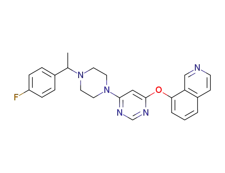 8-(6-(4-(1-(4-fluorophenyl)ethyl)piperazin-1-yl)pyrimidin-4-yloxy)isoquinoline