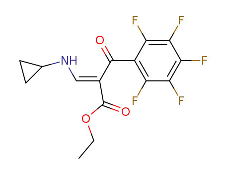 ethyl 3-cyclopropylamino-2-(2,3,4,5,6-pentafluorobenzoyl)-acrylate
