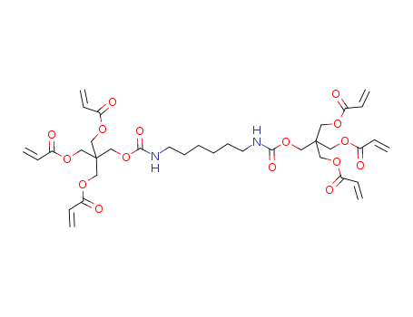 11,15-Dioxa-2,9-diazaoctadec-17-enoicacid, 10,16-dioxo-13,13-bis[[(1-oxo-2-propen-1-yl)oxy]methyl]-,3-[(1-oxo-2-propen-1-yl)oxy]-2,2-bis[[(1-oxo-2-propen-1-yl)oxy]methyl]propyl ester