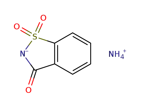 Molecular Structure of 6381-61-9 (1,2-benzisothiazol-3(2H)-one 1,1-dioxide, ammonium salt)