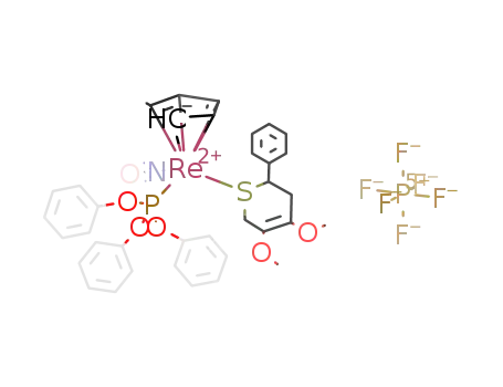 [(C5H5)Re(NO)(triphenylphosphite)(SC5H5(C6H5)(OCH3)2)] hexafluorophosphate