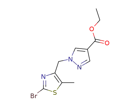 ethyl 1-[(2-bromo-5-methyl-1,3-thiazol-4-yl)methyl]-1H-pyrazole-4-carboxylate