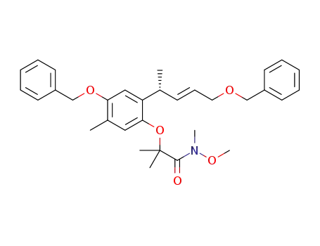 (R,E)-2-(4-(benzyloxy)-2-(5-(benzyloxy)pent-3-en-2-yl)-5-methylphenoxy)-N-methoxy-N,2-dimethylpropanamide