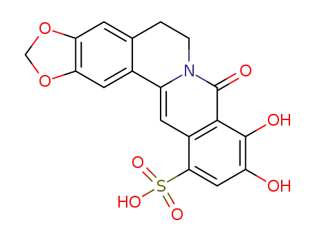 1,2-methylenedioxy-9,10-dihydroxyl-12-sulfonyl-8-oxoprotoberberine