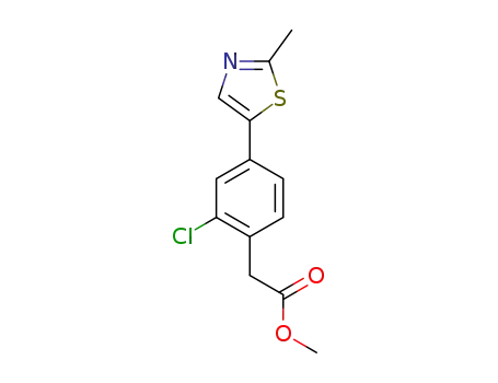 methyl 2-(2-chloro-4-(2-methylthiazol-5-yl)phenyl)acetate