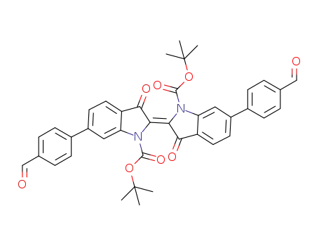 di-tert-butyl (2E)-6,6′-bis(4-formylphenyl)-3,3′-dioxo-2,2′-biindole-1,1’(3H,3’H)-dicarboxylate