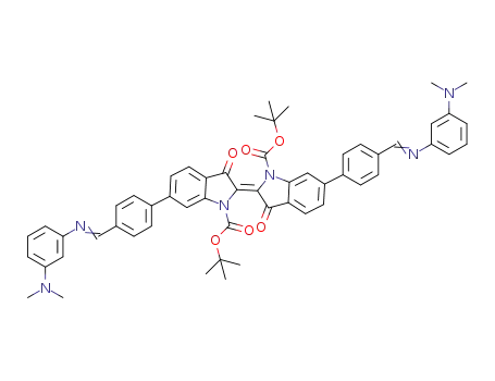 di-tert-butyl (2E)-6,6′-bis[4-((E)-{[3-(dimethylamino)phenyl]imino}methyl)phenyl]-3,3′-dioxo-2,2′-biindole-1,1’(3H,3’H)-dicarboxylate