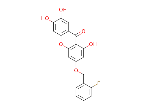 3-((2-fluorobenzyl)oxy)-1,6,7-trihydroxy-9H-xanthen-9-one