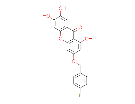 3-((4-fluorobenzyl)oxy)-1,6,7-trihydroxy-9H-xanthen-9-one