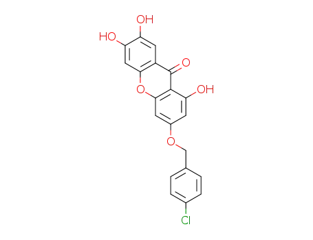 3-((4-chlorobenzyl)oxy)-1,6,7-trihydroxy-9H-xanthen-9-one