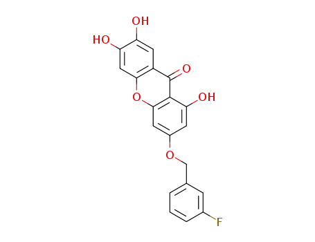 3-((3-fluorobenzyl)oxy)-1,6,7-trihydroxy-9H-xanthen-9-one