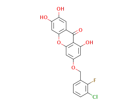 3-((3-chloro-2-fluorobenzyl)oxy)-1,6,7-trihydroxy-9H-xanthen-9-one