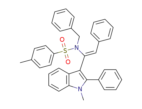 (Z)-N-benzyl-4-methyl-N-(1-(1-methyl-2-phenyl-1H-indol-3-yl)-2-phenylvinyl)benzenesulfonamide