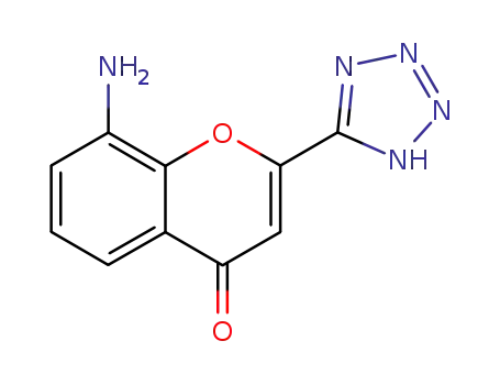 Molecular Structure of 110683-22-2 (8-Amino-4-oxo-2-(tetrazol-5-yl)-4H-1-benzopyran)
