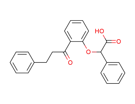 Molecular Structure of 108920-05-4 (Benzeneacetic acid, a-[2-(1-oxo-3-phenylpropyl)phenoxy]-)