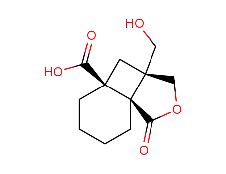 3a-hydroxymethyl-1-oxo-hexahydro-2-oxa-cyclopenta<1,4>cyclobuta<1,2>benzene-4a-carboxylic acid