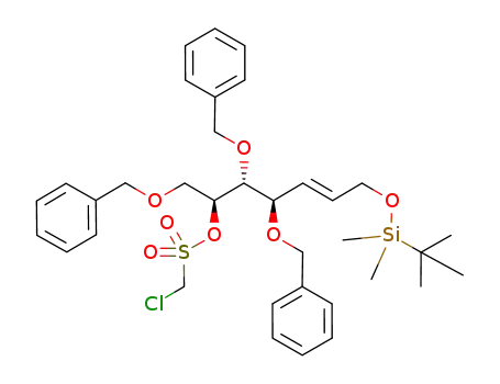 (4R,5S,6S)-1-tert-butyldimethylsilyloxy-6-[(chloro-methylsulfonyl)-oxy]-4,5,7-tribenzyloxy-2(E)-heptene