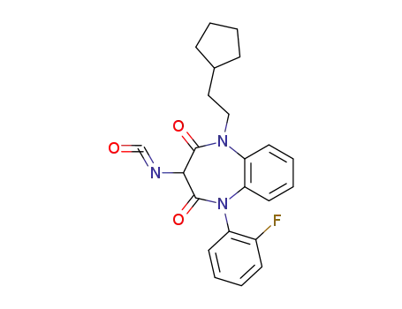 1-(2-cyclopentylethyl)-2,4-dioxo-5-(2-fluorophenyl)-3-isocyanato-2,3,4,5-tetrahydro-1H-1,5-benzodiazepine
